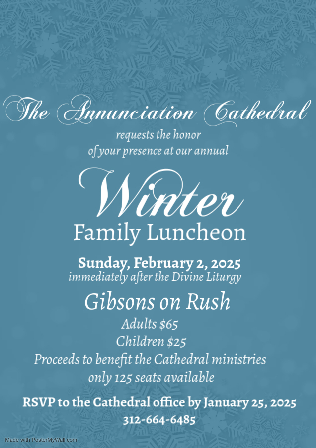 Annunciation Greek Orthodox Cathedral 2025 Winter Family Luncheon